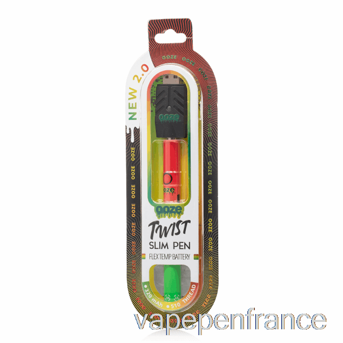 Ooze Slim Twist Pen 2.0 Flex Temp Batterie Rasta Vape Pen